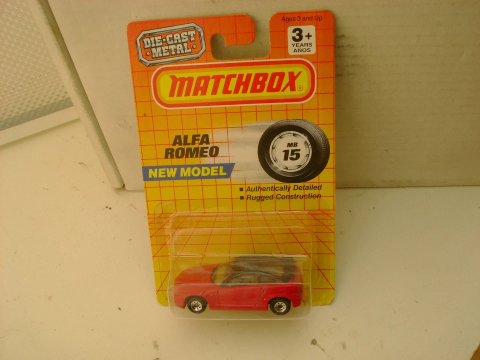 1990 MATCHBOX SUPERFAST MB 15 RED ALFA ROMEO SZ NEW ON CARD - Image 1 of 4