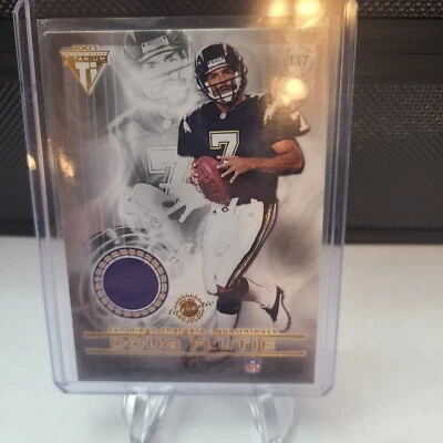 Doug Flutie/Curtis Conway 2001 private stock Titanium dual patch - Image 1 of 2