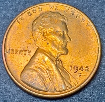 GEM BU Uncirculated Nicer Low Mintage 1942 D Lincoln Wheat Cent -SP175 - Image 1 of 2