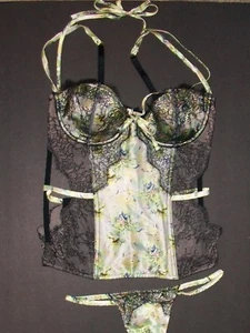 NWT $128 Victoria Secret Fantasy Island 34C S Designer Collection Corset Panty  - Bild 1 von 5