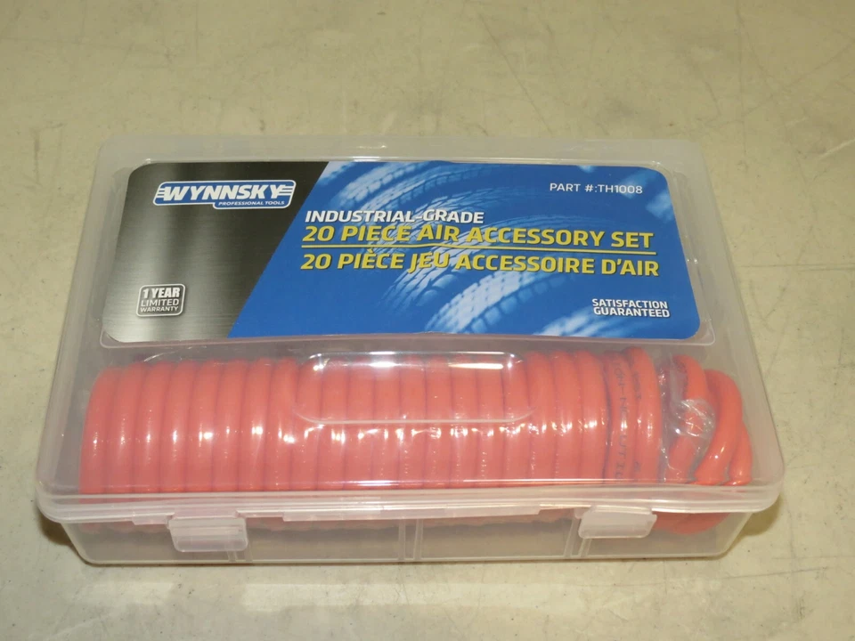 12pc Air Compressor Tire Hose Kit Inflate Accessory Piece Nozzles Recoil Set