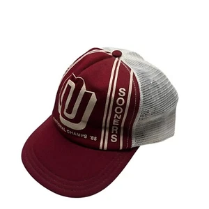 Vintage Oklahoma Sooners 1985 Football Champs Trucker Hat Cap - Picture 1 of 10