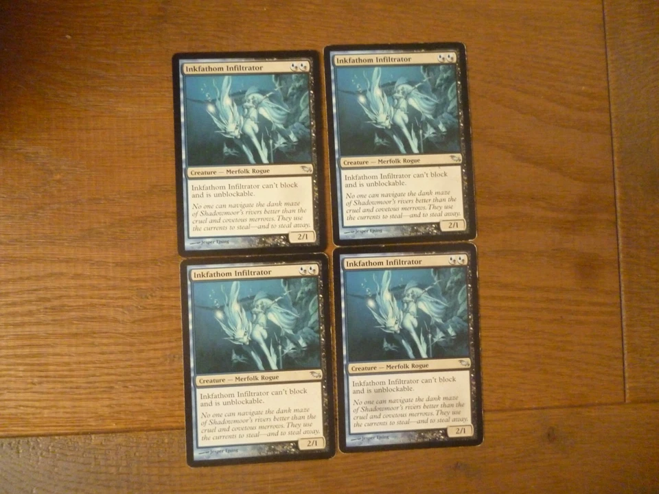 MTG 4 x Inkfathom Infiltrator uncommon card Shadowmoor Magic The Gathering - Image 1 of 1