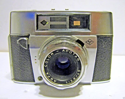 Cámara fotográfica Agfa Super Solina Silette 1960 vintage 35 mm con estuche original Foto 1 de 4