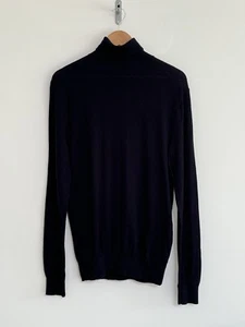 Reiss “observatory” Roll Neck Turtle Neck 100% Wool Navy Blue Large - Picture 1 of 9