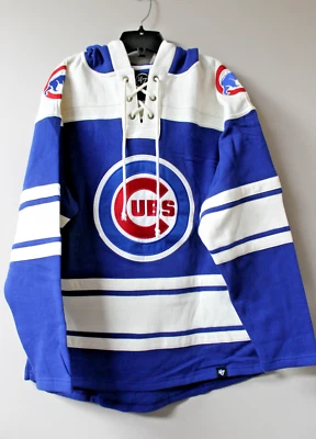 New MLB Chicago Cubs old time jersey style mid weight cotton hoodie men's XL - Image 1 of 4