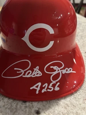 Pete Rose Signed Helmet Autographed Plastic Laich Retro Reds Beckett - Image 1 of 4