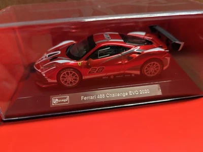 1:43 Bburago Ferrari 488 Défi Evo #28 Red 2020 - Photo 1/4