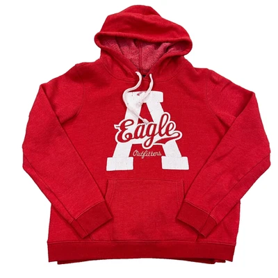 Sudadera con capucha vintage Y2K American Eagle para mujer mediana roja suéter sudadera años 2000 Foto 1 de 4