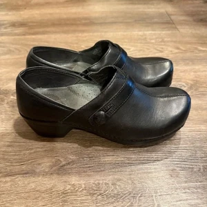 Damenschuhe Dansko Solstice schwarz Leder Clogs mit Absatz Größe 39 - Bild 1 von 8