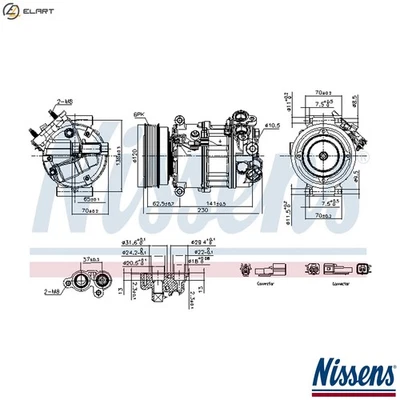COMPRESSOR AIR CONDITIONING 891004 FOR VOLVO V60/Cross/Country/II S90 XC90 2.0L - Image 1 of 4