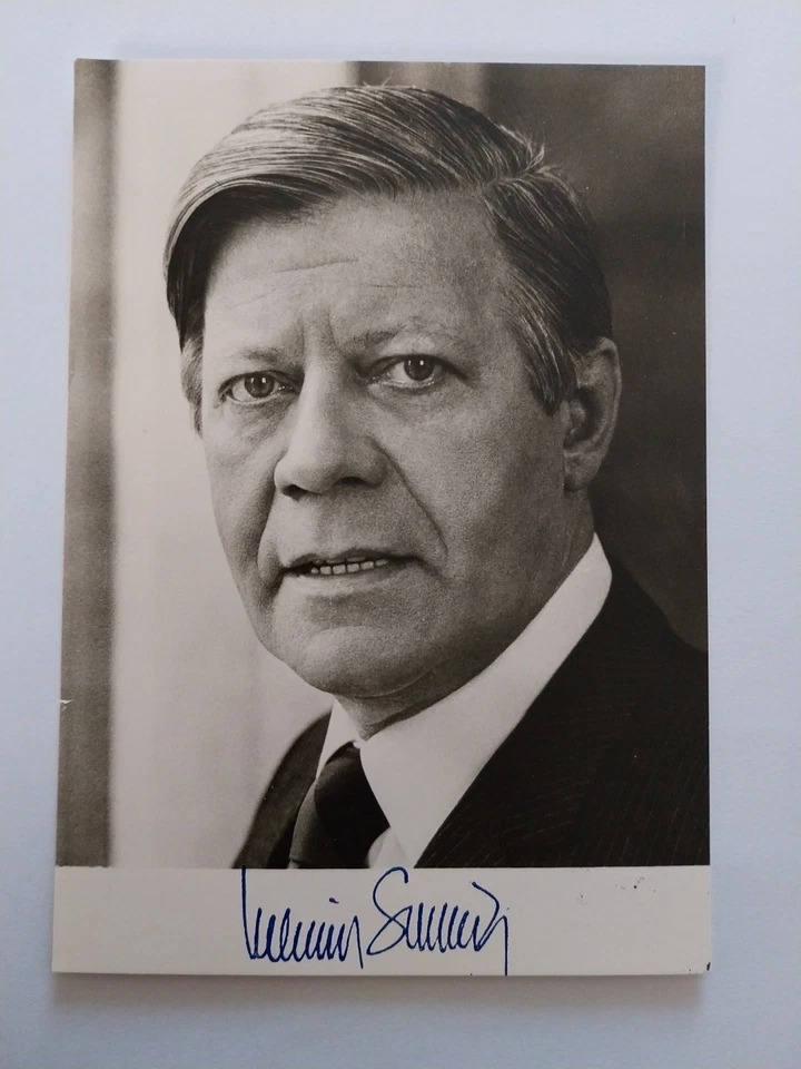 Helmut Schmidt Autogramm Signiert AK 1986 - Bild 1 von 1