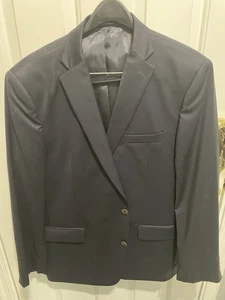 Joseph & Feiss Gold Men’s Two Button Navy Blue Blazer Sports Coat Jacket 46L - Picture 1 of 8