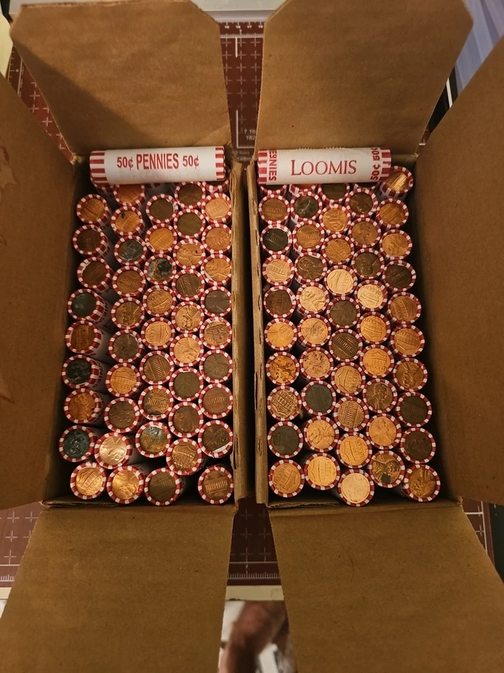 1 rollo de centavos Lincoln sin buscar elegido al azar Foto 1 de 1