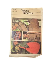 Bolso de mano Vogue Patterns 9254 patrón de costura talla única vintage años 70 sin cortar - Imagen 1 de 5