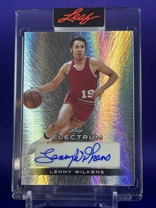 2024 Leaf Electrum - Lenny Wilkens Auto Silver Foil 3/3 BALW1 Atlanta Hawks - Bild 1 von 3