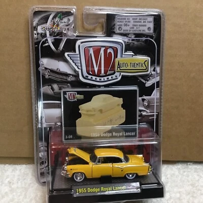 Dodge Royal Lancer 1955 Castline M2 Machines Auto-Thentics amarillo 1:64 nuevo en paquete Foto 1 de 4