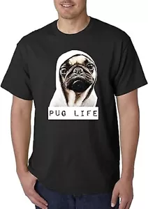 014 - Unisex T-Shirt Pug Life Hoodie Mops tragen - Bild 1 von 4