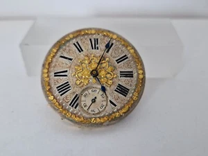 Victor Jeannot Geneve Pocket Watch Movement - Key Wind-Amazing Dial !! - Picture 1 of 6