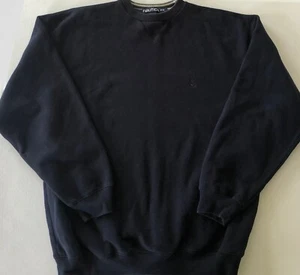 Vintage NAUTICA Sweatshirt Gr. M super weicher Pullover Crew dunkelblau Embr LOGO 90s - Bild 1 von 11