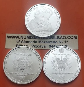 NIKOLA TESLA 100 Dinara 2023 HIGH VOLTAGE LOW CURRENT Serbia 1 Oz SILVER COIN - Imagen 1 de 3