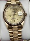 Rolex 18k Yellow Gold Day-date President 36mm Bark Finish Double Quick Set 18248