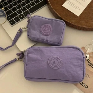 Letter Short Zipper Coin Purse With Lanyard Simple Money Bag Unisex - Picture 1 of 23