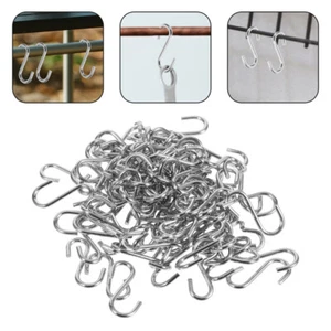 100PCS DIY Mini S-shaped Hooks Sturdy S-shaped Hooks Stainless Steel S-shaped - Picture 1 of 12