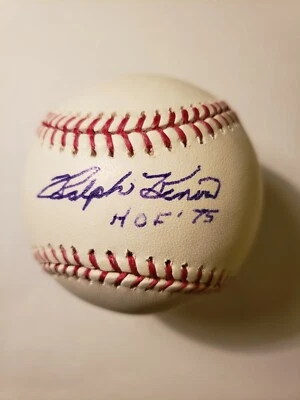 Ralph Kiner AUTOGRAPHED ROMLB Baseball PSA  HOF '75 Inscr Cubs Pirates Indians - Image 1 of 3