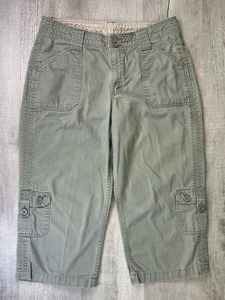 Lee Riders Capris Cargo Pants Short Light Olive Green Womens 32X19” - Picture 1 of 17