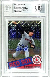 Tarjeta automática firmada por Roger Clemens Topps Update 2020 cromada Beckett BAS losa - Imagen 1 de 3