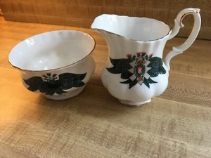 Royal Albert Vintage Bone China Scottish Tartan Series Creamer & Sugar Black Watch - Bild 1 von 7