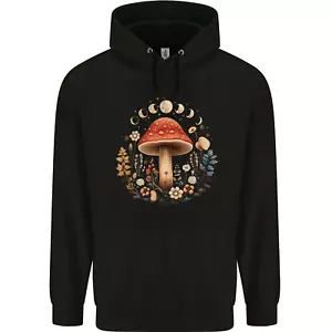Moon Phases Mushroom Nature Foraging Childrens Kids Hoodie - Picture 1 of 3