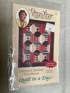 Quilt in a Day Quilt Pattern DIAMOND STUDDED COURTHOUSE  76" x 94" Eleanor Burns - Picture 1 of 3