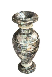 24 Inches Marble Flower Vase MOP and Abalone Shell Overlay Work Decorative Vase - Picture 1 of 2