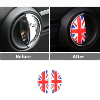 2 pegatinas para manija de puerta Union Jack 3D Union 3D para MINI Cooper Countryman R60 Paceman R61 Foto 1 de 4