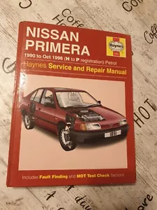 NISSAN PRIMERA 1990 - 1996 HAYNES WORKSHOP MANUAL 1851 GOOD USED COND & FREE P&P - Picture 1 of 12