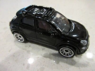 2016 Matchbox 2016 Fiat 500X Black 1:64 Diecast Toy Race Car - Image 1 of 4