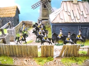 30MM FLAT ZINNFIGUREN ANTIQUE 7 YEARS WAR AUSTRIAN HUSSARS REGIMENT - Picture 1 of 5