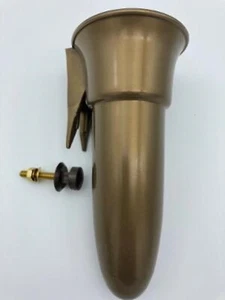 Jarrón Cripta/Mausoleo Flor DORADO V - 4,0 PULGADAS con Perno/Soporte de Botón - - Imagen 1 de 6