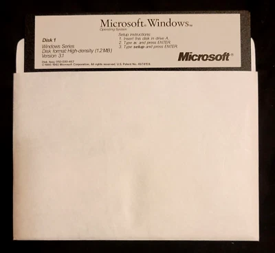 OEM Microsoft Windows Version 3.1 - 5 1/4" Floppy - 7 Disks - Untested - Image 1 of 2