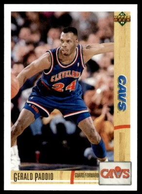 1991-92 Upper Deck Basketball Card Gerald Paddio Cleveland Cavaliers #230 - Image 1 of 2