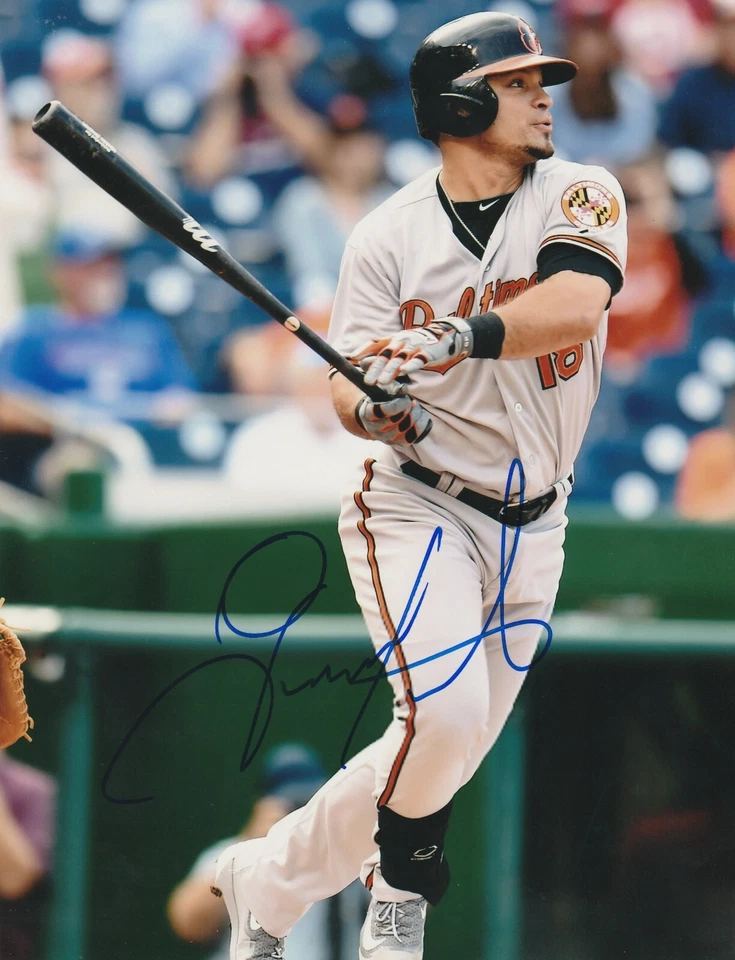 GERARDO PARRA BALTIMORE ORIOLES ACCIÓN FIRMADO 8x10 Foto 1 de 1