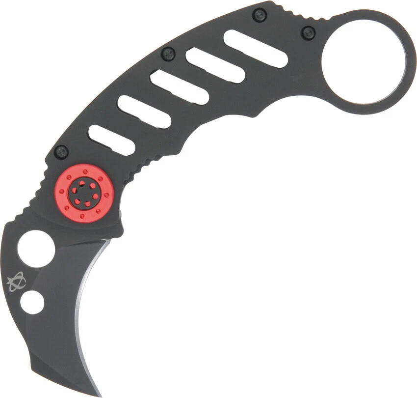 Mantis Cinq 1 Karambit Black/ Red Folding Pocket Knife Stainless Blade MK1 - Image 1 of 1