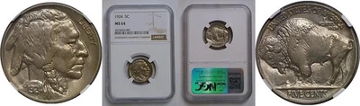 1924 5C Buffalo Nickel  NGC MS-64 - Image 1 of 3
