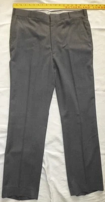 Calça Jaymar masculina lazer lã vestido calças sansabelt 34x32 cinza vintage anos 60-70 - Imagem 1 de 4