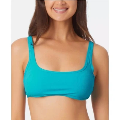 California Waves Ribbed Turquoise Bikini Top - Image 1 of 4