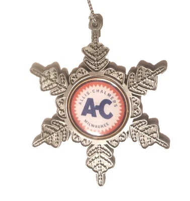 Allis Chalmers Gas Adorno de Navidad, A-C Logo Navidad Copo de Nieve Adorno, Allis Foto 1 de 3