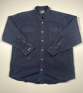 RedHead Shirt Mens XLT Navy Flannel Long Sleeve Button Front Pockets Cotton - Picture 1 of 7