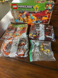 LEGO Minecraft The Blaze Bridge 21154 Partial Set Incomplete Open Box & Manual - Picture 1 of 4